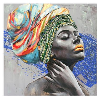 Inart Africana Εξάπτυχος Πίνακας σε Καμβά 100x100cm