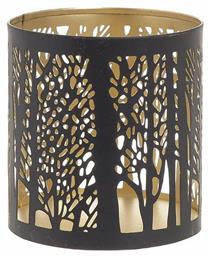 Inart Κηροπήγιο Μεταλλικό σε Μαύρο Χρώμα 10x10x10εκ.