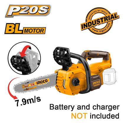 Ingco CGSLI20128 Αλυσοπρίονο Μπαταρίας Solo 20V