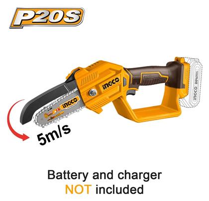 Ingco CGSLI2058 Κλαδευτικό Αλυσοπρίονο Μπαταρίας Solo 20V