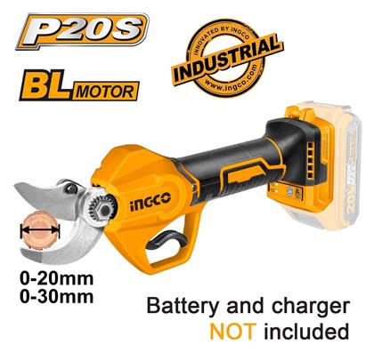 Ingco CSSLI20308 Ψαλίδι Κλαδέματος Μπαταρίας 20V Solo