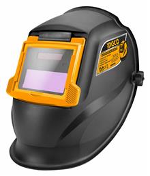 Ingco Ηλεκτρονική Μάσκα Ηλεκτροκόλλησης Οπτικού Πεδίου 90x35mm με Ανοιγόμενο Τζαμάκι Μαύρη