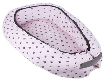 Interbaby Βρεφικό Μαξιλάρι Φωλιά Nest Stars Pink 86x50εκ.