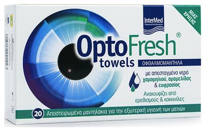 InterMed OptoFresh Μαντηλάκια Καθαρισμού Βλεφάρων για Αλλεργίες 20τμχ