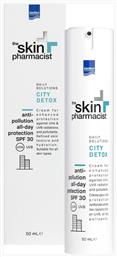 Intermed The Skin Pharmacist City Detox Κρέμα Προσώπου Ημέρας με SPF30 για τους Ρύπους με Υαλουρονικό Οξύ 50ml