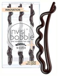 Invisibobble Διακοσμητικά Τσιμπιδάκια Μαλλιών Καφέ Waver+ Pretty Dark 3τμχ