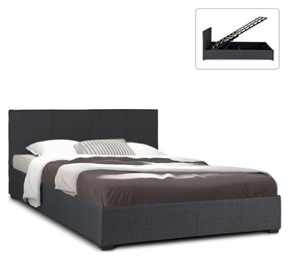 Iro Κρεβάτι Υπέρδιπλο με Αποθηκευτικό Χώρο για Στρώμα 160x200cm Ανθρακί