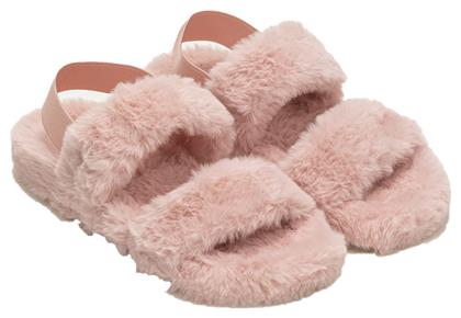 Issue Fashion Χειμερινές Γυναικείες Παντόφλες με γούνα σε Ροζ Χρώμα