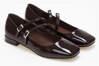 Issue Fashion Γυναικείες Μπαλαρίνες σε Καφέ Χρώμα