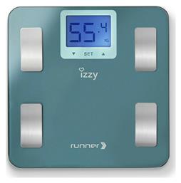 Izzy Runner IZ-7003 Ψηφιακή Ζυγαριά με Λιπομετρητή σε Γαλάζιο χρώμα