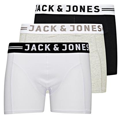 Jack & Jones Ανδρικά Μποξεράκια White / Grey / Black 3Pack