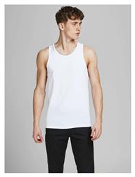 Jack & Jones Ανδρικές Φανέλες Αμάνικες σε Λευκό Χρώμα 2Pack