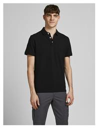 Jack & Jones Ανδρική Μπλούζα Κοντομάνικη Polo Μαύρη