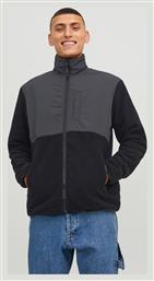 Jack & Jones Ανδρική Ζακέτα Fleece Μαύρη