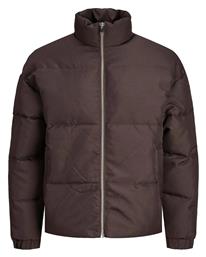 Jack & Jones Ανδρικό Χειμωνιάτικο Μπουφάν Puffer Καφέ