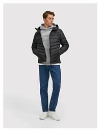 Jack & Jones Ανδρικό Χειμωνιάτικο Μπουφάν Puffer Μαύρο