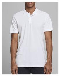 Jack & Jones Ανδρικό T-shirt Κοντομάνικο Polo Λευκό