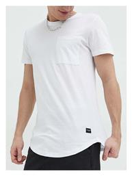 Jack & Jones Ανδρικό T-shirt Λευκό Μονόχρωμο