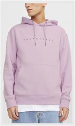 Jack & Jones Logo Φούτερ Pink Nectar με Κουκούλα