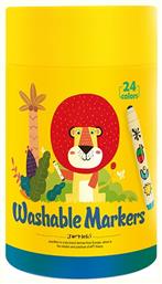 JarMelo Washable Markers Πλενόμενοι Μαρκαδόροι Ζωγραφικής Χονδροί σε 24 Χρώματα