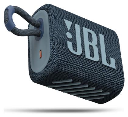 JBL Go 3 Αδιάβροχο Ηχείο Bluetooth 4.2W με Διάρκεια Μπαταρίας έως 5 ώρες Μπλε