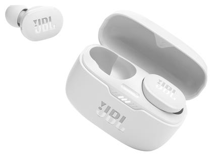 JBL Tune 130NC In-ear Bluetooth Handsfree Ακουστικά με Αντοχή στον Ιδρώτα και Θήκη Φόρτισης Λευκά από το Designdrops