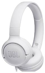 JBL Tune 500 Ενσύρματα On Ear Ακουστικά Λευκά JBLT500WHT