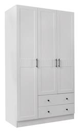 Jenna Τρίφυλλη Ντουλάπα 105x50x182cm Λευκό