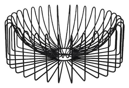 Kaemingk Φρουτιέρα Μεταλλική Μαύρη 33x33x12εκ.