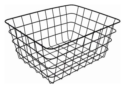 Καλαθι Μεταλλικο Μαυρο Χρωμα 32cm 32x25x14cm Μονόχρωμο Sidirella