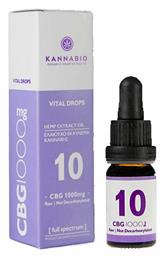 KannaBio Vital Έλαιο Κάνναβης σε Σταγόνες 1000mg με 10% CBG 10ml