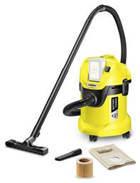 Karcher Vacuum WD 3 Battery Solo Σκούπα Υγρών / Στερεών Χωρίς Φορτιστή και Μπαταρία 300W με Κάδο 17lt