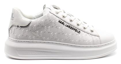 Karl Lagerfeld Monogram Emboss Lo Ανδρικά Sneakers Λευκά