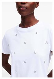 Karl Lagerfeld Rhinestone Karl T-Shirt White