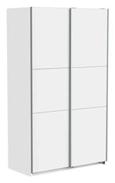 Kawen Δίφυλλη Ντουλάπα Συρόμενη 116.5x60x203cm Λευκό