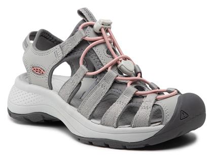Keen Astoria West Δερμάτινα Γυναικεία Σανδάλια Sporty Grey/Coral