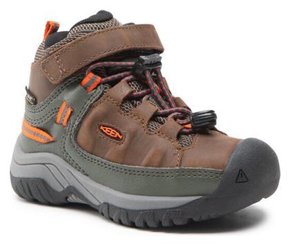 Keen Παιδικά Μποτάκια Πεζοπορίας Targhee Mid Αδιάβροχα με Σκρατς Καφέ από το Modivo