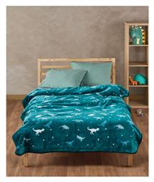 Kentia Κουβέρτα Βελουτέ Loft Balur Πετρόλ 160x220εκ.