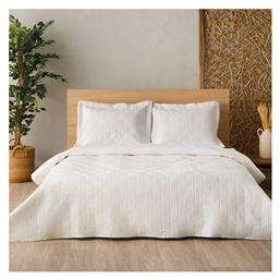 Kentia Nixon Σετ Κουβερλί King Size Βαμβακερό Λευκό 260x240cm