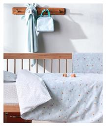Kentia Σετ Πάπλωμα Κούνιας Βαμβακερό Γαλάζιο 100x140cm