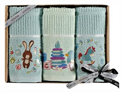 Kentia Σετ Βρεφικές Πετσέτες 3τμχ Arlekin 234 Πολύχρωμες Βάρους 360gr/m²