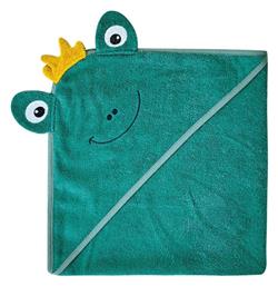 Kentia Βρεφική Κάπα-Μπουρνούζι με Κουκούλα Stylish Froggy Cotton Πράσινη