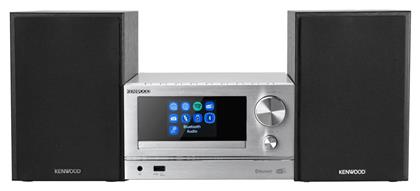 Kenwood Ηχοσύστημα 2.0 M-7000S M-7000S-S 60W με CD / Digital Media Player, WiFi και Bluetooth Ασημί