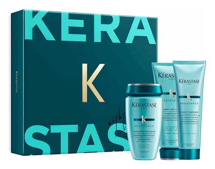 Kerastase Resistance - Limited Edition Σετ Περιποίησης Μαλλιών με Σαμπουάν, Conditioner και Θερμοπροστασία 3τμχ