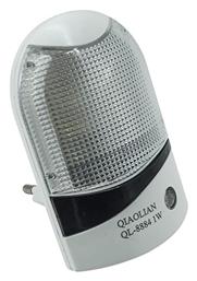 Keskor LED Φωτιστικό Νυκτός Πρίζας με Φωτοκύτταρο Μαύρο