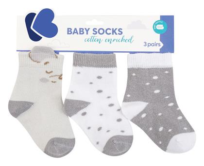 Kikka Boo Παιδικές Κάλτσες Μακριές Joyful Mice Γκρι 3 Ζευγάρια