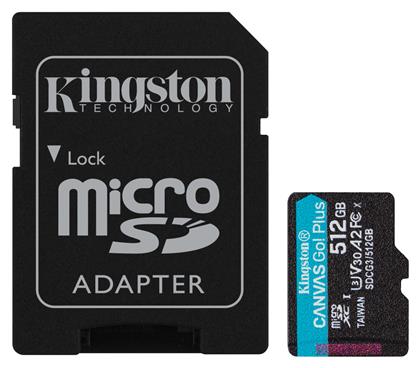 Kingston Canvas Go Plus microSDXC 512GB Class 10 U3 V30 A2 UHS-I