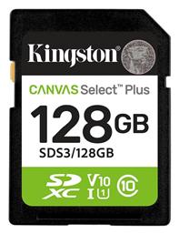 Kingston Canvas Select Plus SDXC 128GB Class 10 U1 V10 UHS-I