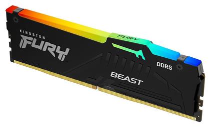 Kingston Fury Beast RGB 8GB DDR5 RAM με Ταχύτητα 5200 για Desktop