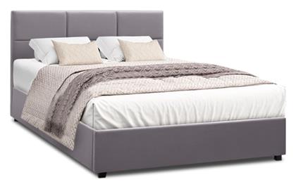 Kingston Κρεβάτι Διπλό για Στρώμα 150x200cm Γκρι